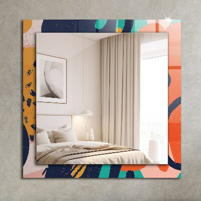 Miroir rectangulaire avec décoration Graphiques abstraits et colorés