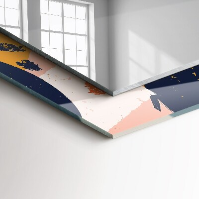 Miroir rectangulaire avec décoration Graphiques abstraits et colorés
