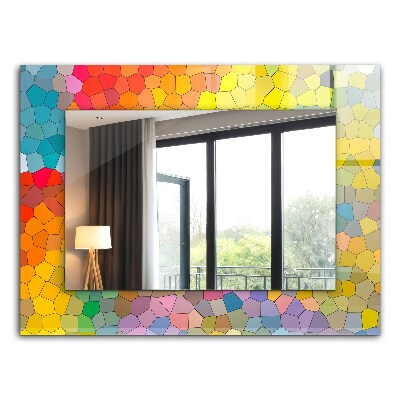 Miroir rectangulaire imprimé Mosaïque abstraite colorée