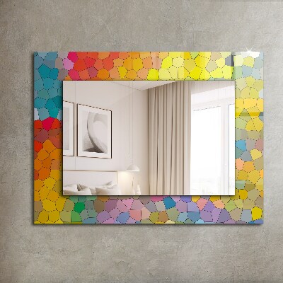 Miroir rectangulaire imprimé Mosaïque abstraite colorée