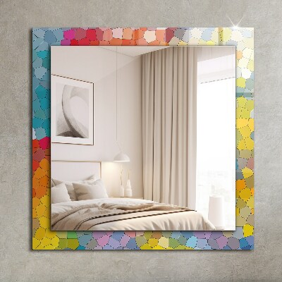 Miroir rectangulaire imprimé Mosaïque abstraite colorée