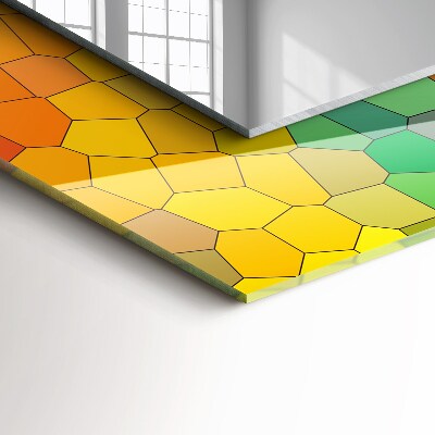 Miroir rectangulaire imprimé Mosaïque abstraite colorée