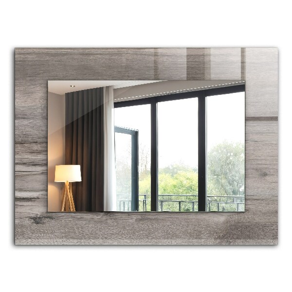 Miroir rectangulaire avec décoration Texture de planche de bois