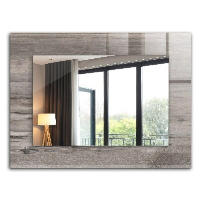 Miroir rectangulaire avec décoration Texture de planche de bois