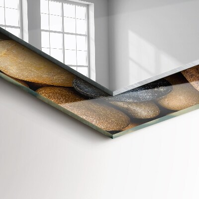 Miroir rectangulaire imprimé Pierres lisses et colorées