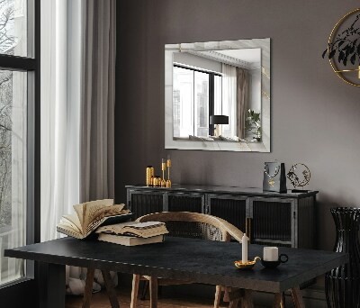 Miroir rectangulaire imprimé Marbre gris