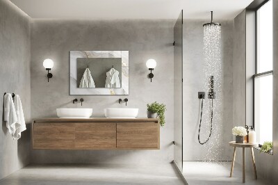 Miroir rectangulaire imprimé Marbre gris