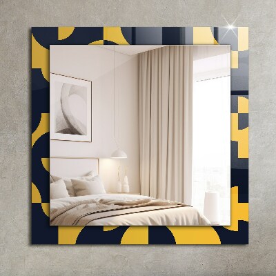 Miroir rectangulaire avec décoration Motif géométrique abstrait