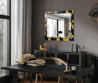 Miroir rectangulaire avec décoration Motif géométrique abstrait