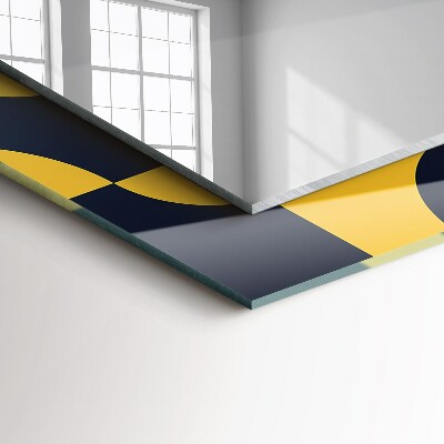 Miroir rectangulaire avec décoration Motif géométrique abstrait