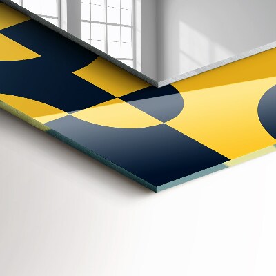 Miroir rectangulaire avec décoration Motif géométrique abstrait