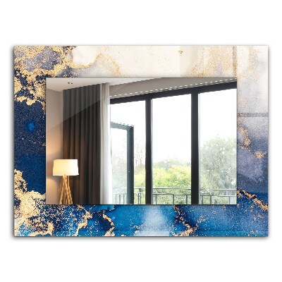 Miroir rectangulaire avec décoration Art plastique abstrait
