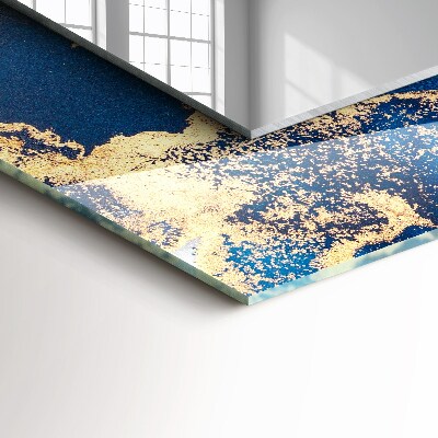 Miroir rectangulaire avec décoration Art plastique abstrait