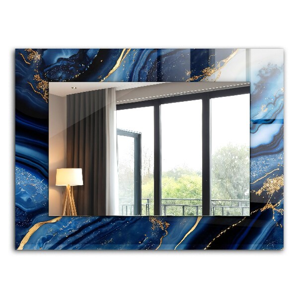 Miroir rectangulaire imprimé Art abstrait du marbre