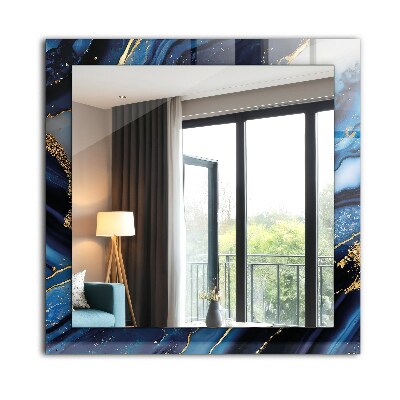 Miroir rectangulaire imprimé Art abstrait du marbre