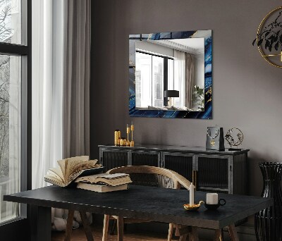 Miroir rectangulaire imprimé Art abstrait du marbre