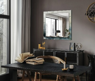 Miroir rectangulaire imprimé Forêt dans le brouillard