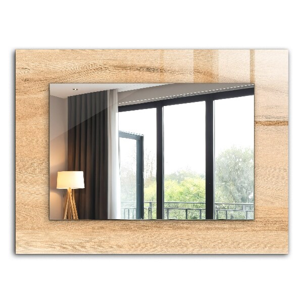 Miroir rectangulaire avec décoration Texture de planche de bois