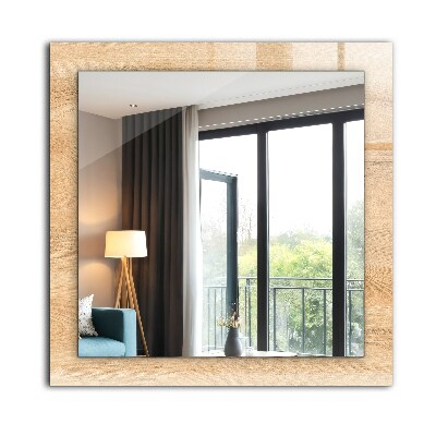 Miroir rectangulaire avec décoration Texture de planche de bois