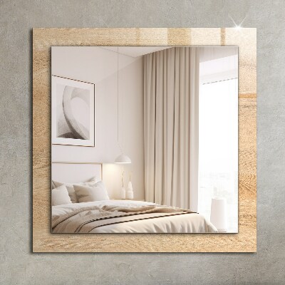 Miroir rectangulaire avec décoration Texture de planche de bois