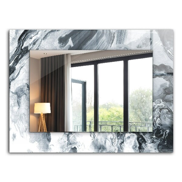 Miroir rectangulaire avec décoration Composition de peinture abstraite