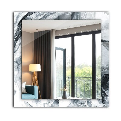 Miroir rectangulaire avec décoration Composition de peinture abstraite