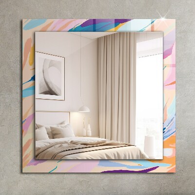 Miroir rectangulaire imprimé Traits colorés abstraits