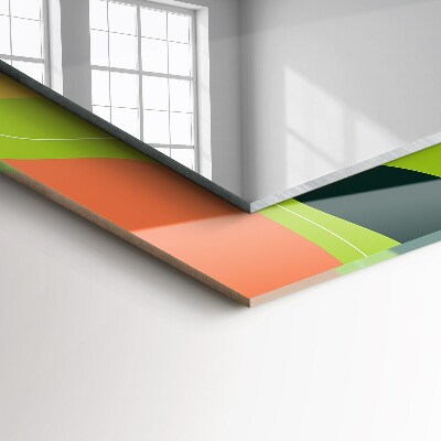 Miroir rectangulaire avec décoration Motifs abstraits colorés