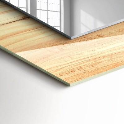 Miroir rectangulaire imprimé Texture du grain du bois