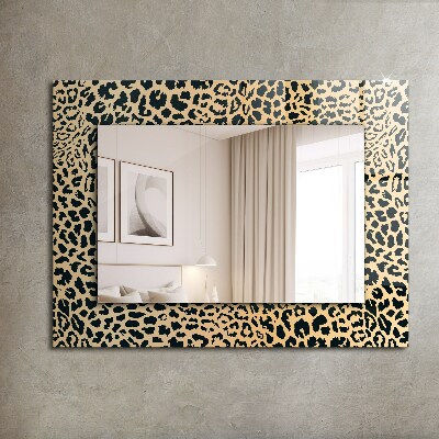 Miroir rectangulaire avec décoration Léopard