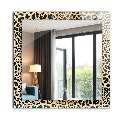 Miroir rectangulaire avec décoration Léopard