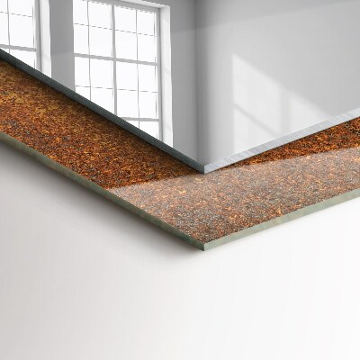 Miroir rectangulaire avec décoration Tôle rouillée à la mode