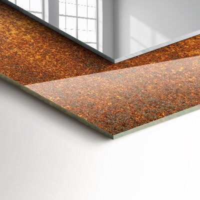 Miroir rectangulaire avec décoration Tôle rouillée à la mode