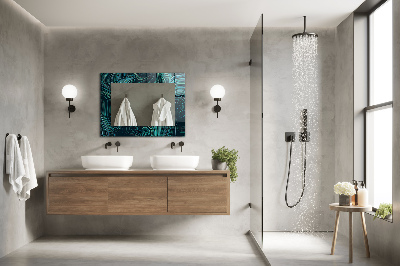 Miroir rectangulaire avec décoration Motifs de lignes abstraits