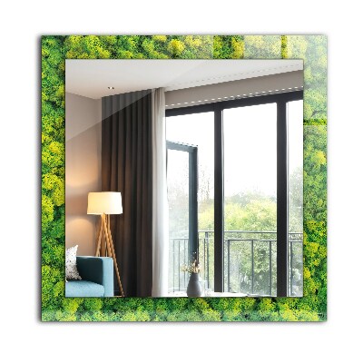 Miroir rectangulaire imprimé Mousse verte