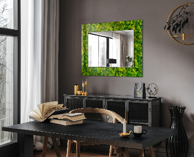 Miroir rectangulaire imprimé Mousse verte