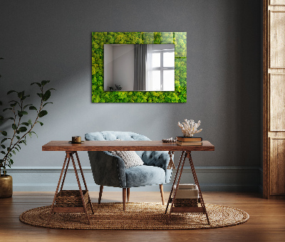 Miroir rectangulaire imprimé Mousse verte
