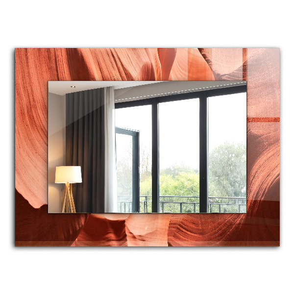 Miroir rectangulaire avec décoration Rochers du canyon du désert