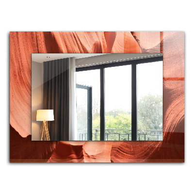 Miroir rectangulaire avec décoration Rochers du canyon du désert