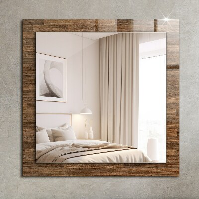 Miroir rectangulaire avec décoration Panneaux en bois