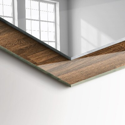Miroir rectangulaire avec décoration Panneaux en bois