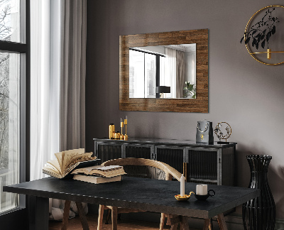 Miroir rectangulaire avec décoration Panneaux en bois