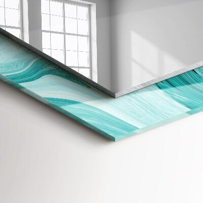 Miroir rectangulaire avec décoration Motif de marbre abstrait