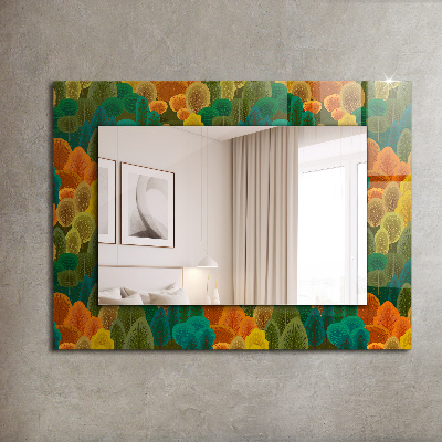 Miroir rectangulaire imprimé Arbres d'automne