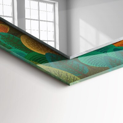 Miroir rectangulaire imprimé Arbres d'automne