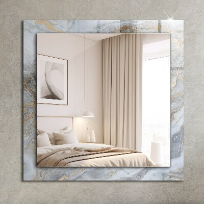 Miroir rectangulaire avec décoration Texture de motif de marbre