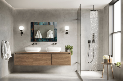 Miroir rectangulaire imprimé Planches de bois vertes