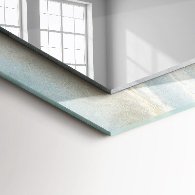 Miroir rectangulaire avec décoration Marbre onyx bleu