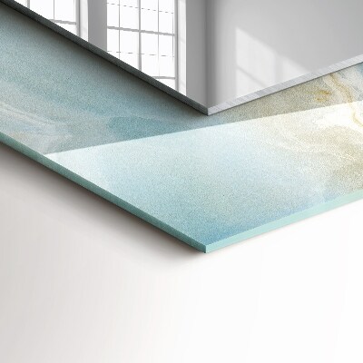 Miroir rectangulaire avec décoration Marbre onyx bleu