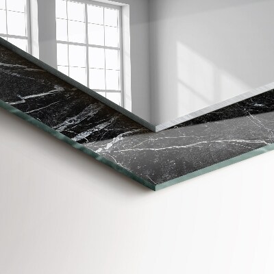 Miroir rectangulaire imprimé Marbre noir